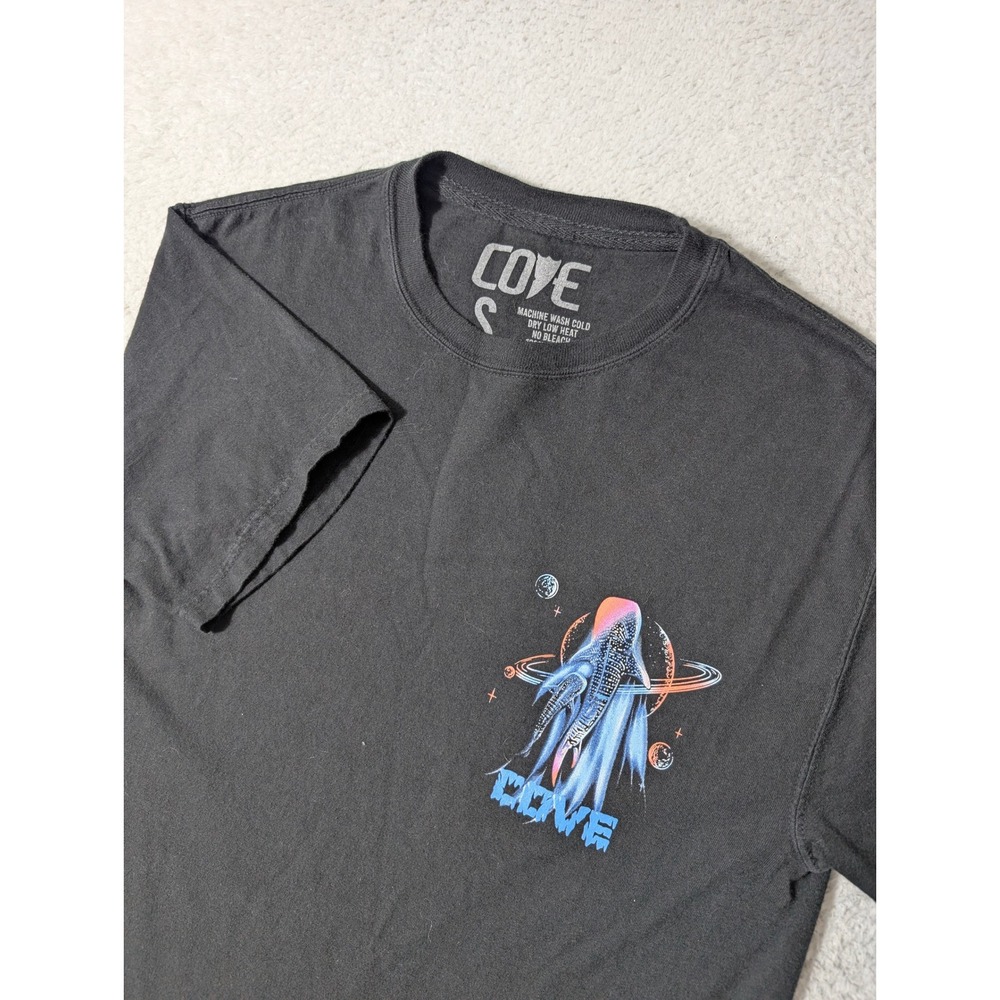 Cove T-Shirt Unisex Sm Black Whale Shark Space Graphic Cotton Tee
